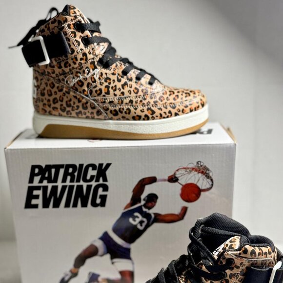 PATRICK EWING ATHLETICS WOMEN'S 33 HI REBOUND Leopard 5RBE001-999 SZ: 6 **NEW** - Picture 1 of 9